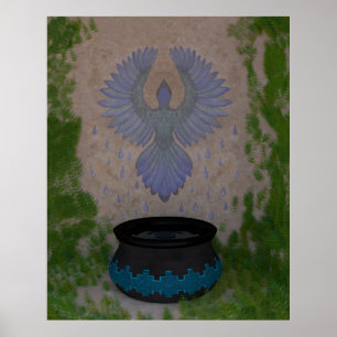 Rain Bird Art Print Poster