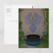 Rain Bird Mixed Media Art Postkarte (Vorne/Hinten)