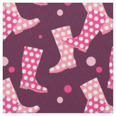 Rain Boots Muster aus rosa Gummi Stoff (Nahaufnahme)