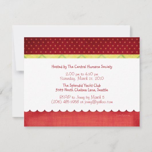 Rain Boots Spring Einladungen (Rückseite)