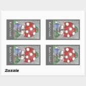 Rain Bunnies Buchzeichen Rechteckiger Aufkleber (Blatt)