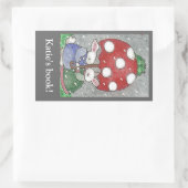 Rain Bunnies Buchzeichen Rechteckiger Aufkleber (Tasche)