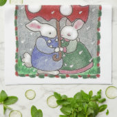 Rain Bunnies Teetuch Küchentuch (Gefaltet)