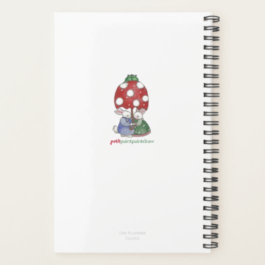 Rain Bunny Day Planner Planer (Rückseite)