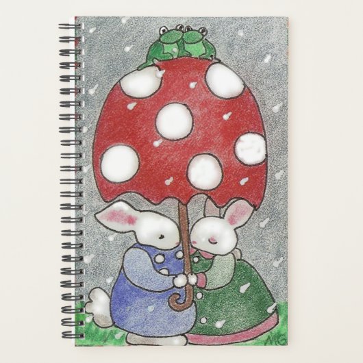 Rain Bunny Day Planner Planer (Vorderseite)