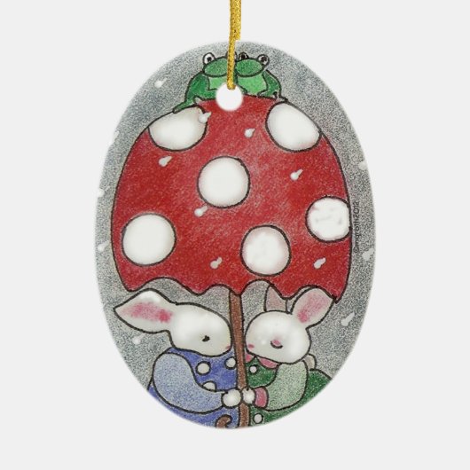 Rain Bunny Xmas Ornament (Vorne)