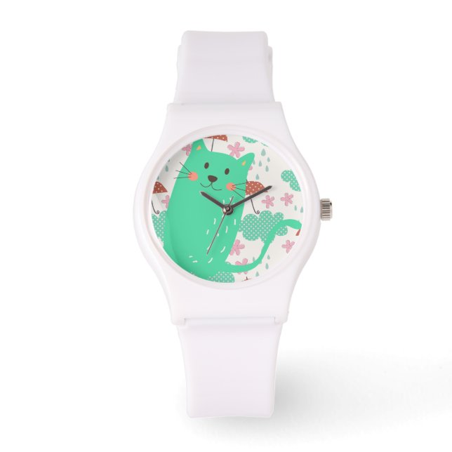 Rain Cats Armbanduhr (Vorderseite)