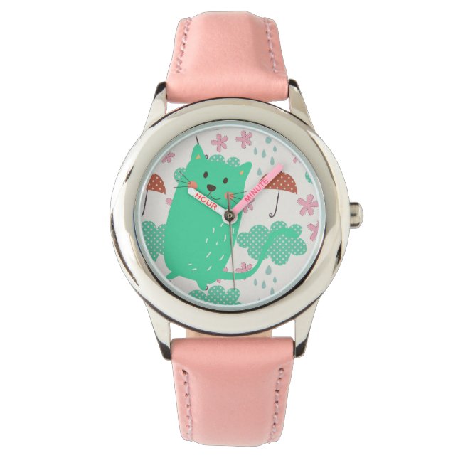 Rain Cats Armbanduhr (Vorderseite)