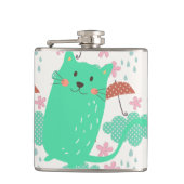 Rain Cats Flachmann (Vorderseite)