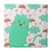 Rain Cats Fliese (Vorderseite)