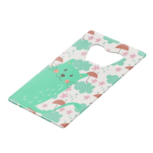 Rain Cats Geldbeutel Flaschenöffner (Rückseite Schrägansicht)