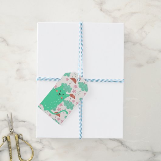 Rain Cats Geschenkanhänger (Mit Garn)