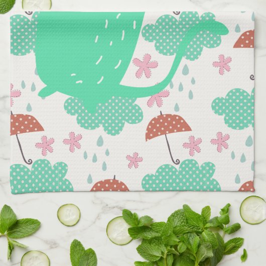 Rain Cats Geschirrtuch (Gefaltet)