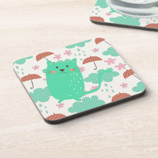 Rain Cats Getränkeuntersetzer (Linke Seite)