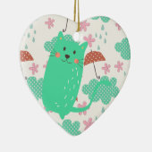 Rain Cats Keramik Ornament (Rechts)