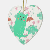 Rain Cats Keramik Ornament (Links)