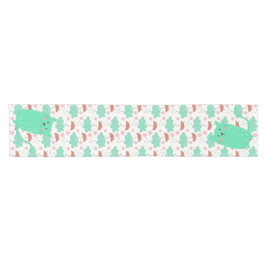 Rain Cats Kurzer Tischläufer (Horizontal)