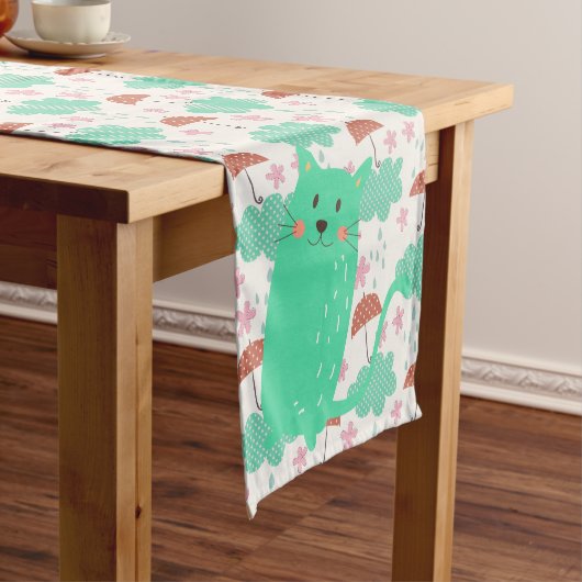 Rain Cats Kurzer Tischläufer (Beispiel)