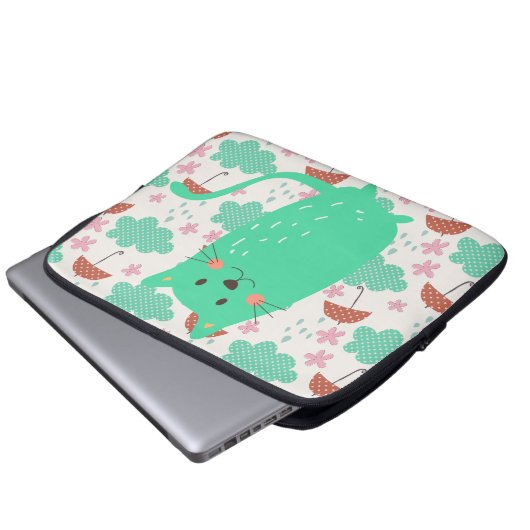 Rain Cats Laptopschutzhülle (Vorne Knopf)