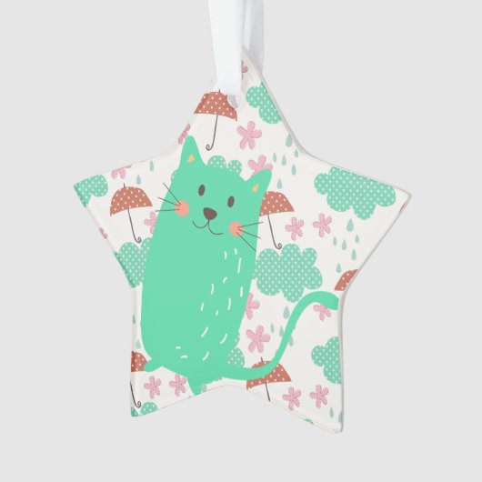 Rain Cats Ornament (Vorderseite)