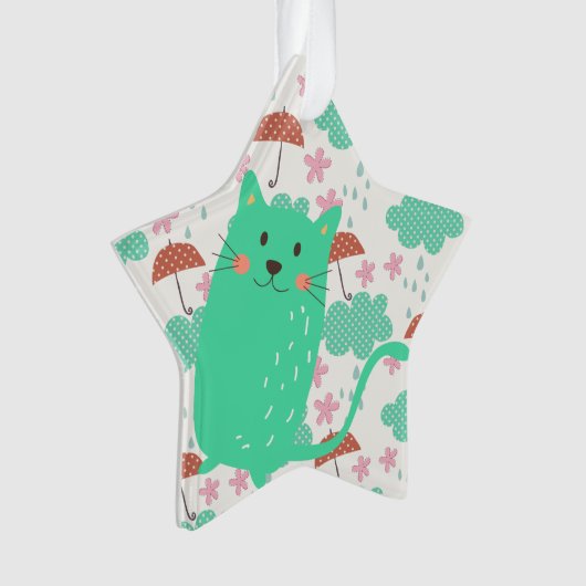 Rain Cats Ornament (Vorderseite)