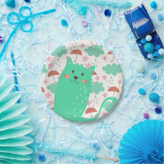 Rain Cats Pappteller (Party)