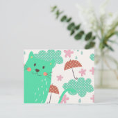 Rain Cats Postkarte (Stehend Vorderseite)