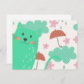 Rain Cats Postkarte (Vorne/Hinten)