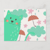Rain Cats Postkarte (Vorderseite)