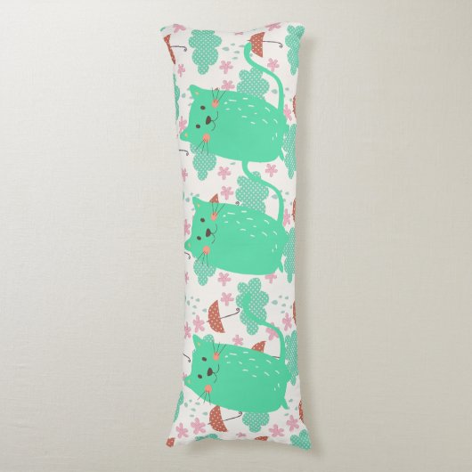 Rain Cats Seitenschläferkissen (Vorderseite Vertikal)