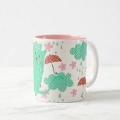 Rain Cats Zweifarbige Tasse (VorderseiteRechts)