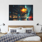 Rain City, Digital Modern Leinwanddruck (Insitu (Schlafzimmer))