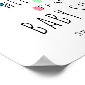 Rain Cloud Baby Sprinkle Begrüßungszeichen Poster (Ecke)