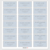 Rain Cloud Blue Baby Showadressen Labels (Blatt)