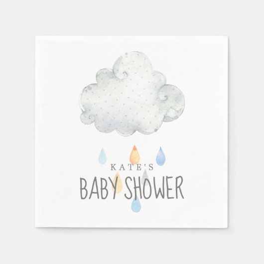 Rain Cloud Boy Baby Dusche Serviette (Vorderseite)