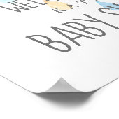 Rain Cloud Boy Baby Dusche Willkommenspender Poster (Ecke)