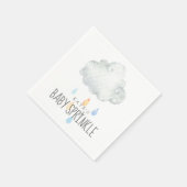 Rain Cloud Boy Baby Sprinkle Napkins Serviette (Ecke)