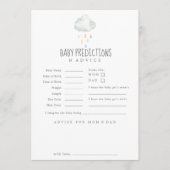 Rain Cloud Boy Baby Vorhersagen & Advice Card Hinweiskarte (Vorderseite)