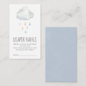 Rain Cloud Boy Babydusche Windeln Windeln Raffel Begleitkarte (Vorne/Hinten)