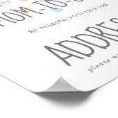 Rain Cloud Boy Shower Address a Envelope Sign Poster (Ecke)