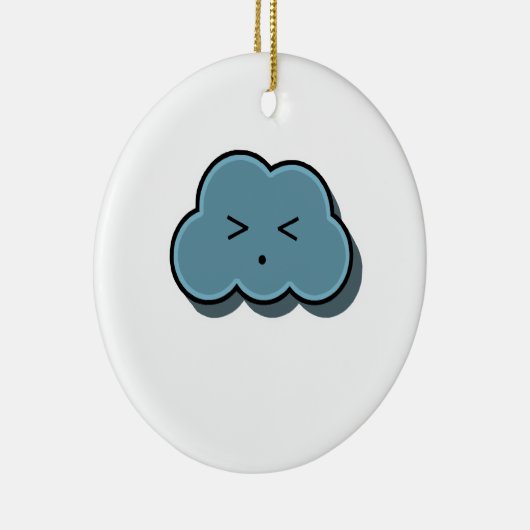 Rain Cloud Finds Relief Keramik Ornament (Rechts)