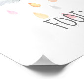 Rain Cloud Girl Baby Dusche Esstisch Schild (Ecke)