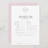 Rain Cloud Girl Baby Predictions & Advice Card Hinweiskarte (Vorne/Hinten)