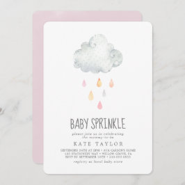 Rain Cloud Girl Baby Sprinkle Einladung