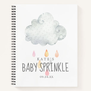 Rain Cloud Girl Baby Sprinkle Geschenkliste Notizblock