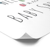 Rain Cloud Girl Baby Sprinkle Poster (Ecke)