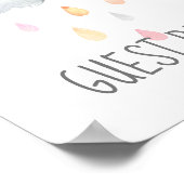 Rain Cloud Girl Babydusche Gästebuchsignatur Poster (Ecke)