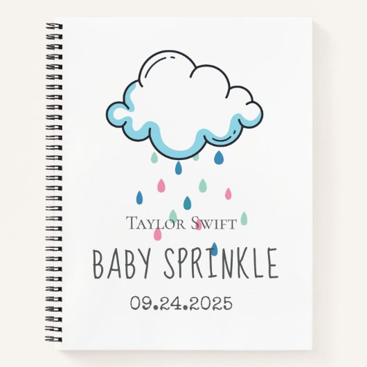 Rain Cloud Girl Geschenkliste Notizblock (Vorderseite)