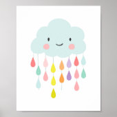 Rain Cloud Kinderzimmer Dekoration Raindrops Kids  (Vorne)
