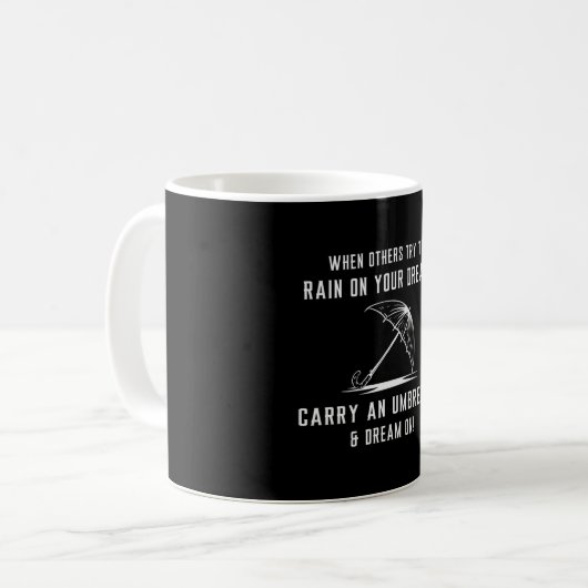 Rain Cloud Raindrop Regenschirm Wetter Rainy Gesch Kaffeetasse (Vorderseite Links)